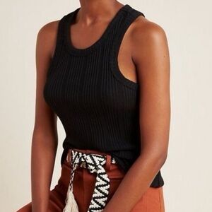 NWT ANTHROPOLOGIE Chic and Versatile Ribbed Tank Top Size: M